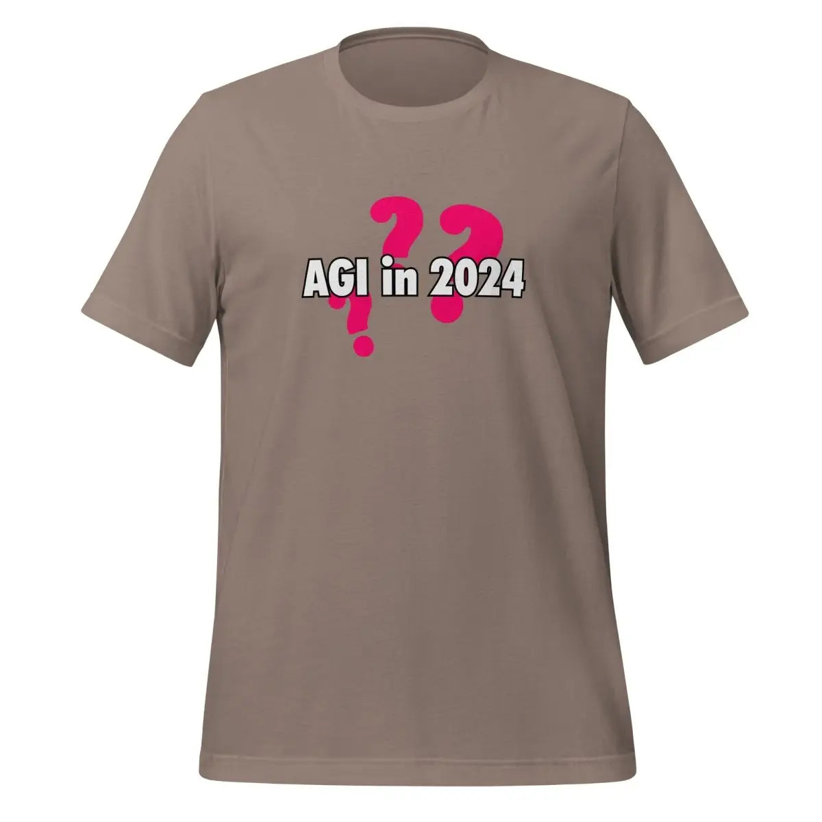 AGI in 2024??? Question T-Shirt (unisex) - Pebble / M