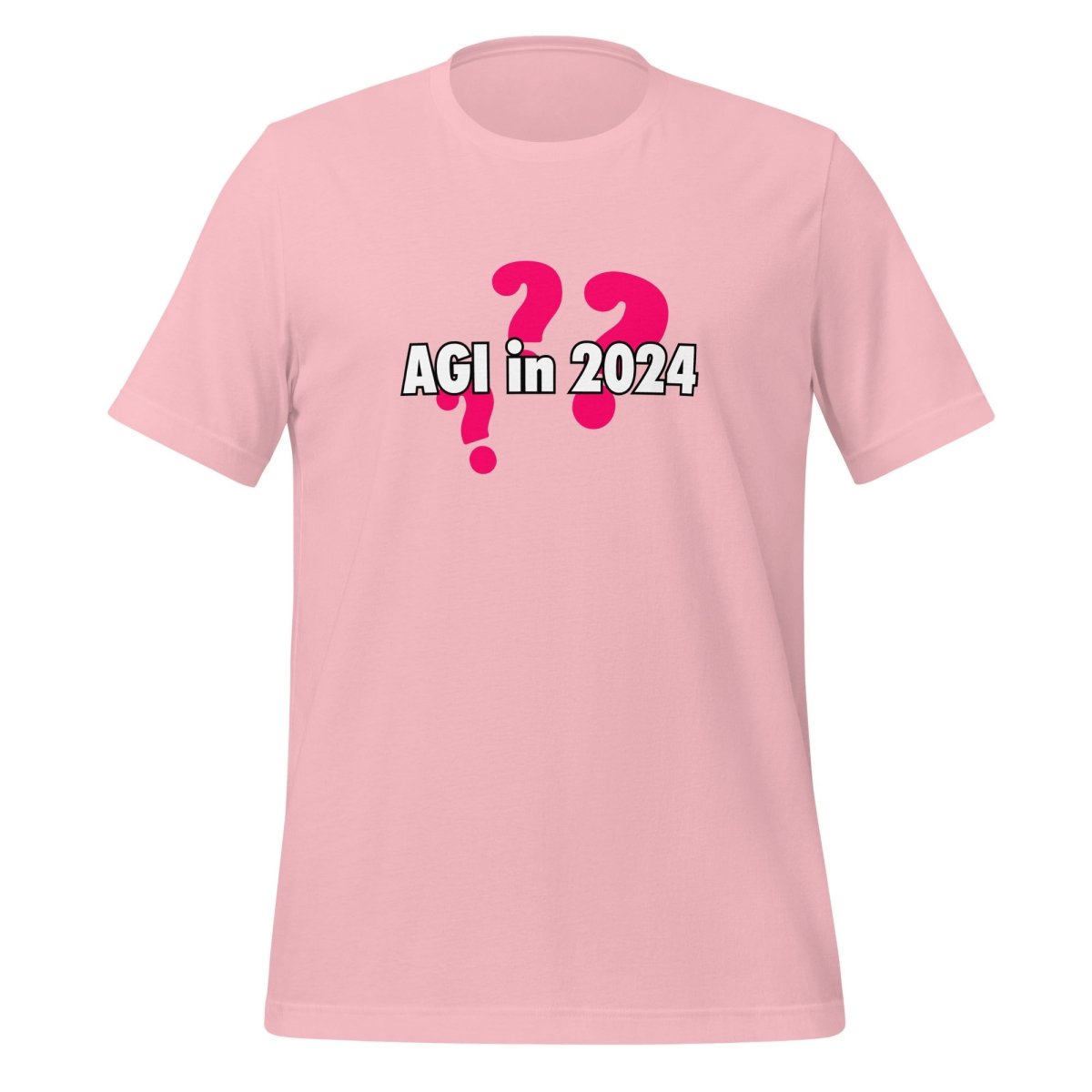 AGI in 2024??? Question T-Shirt (unisex) - Pink - AI Store