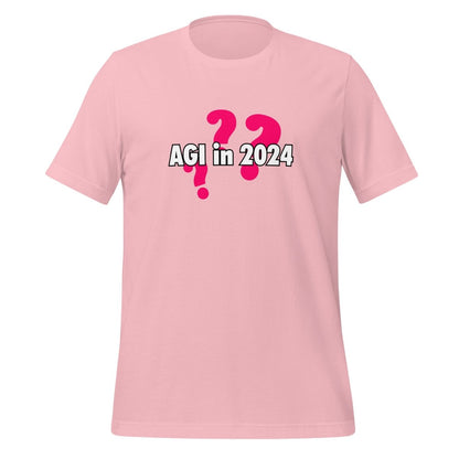 AGI in 2024??? Question T-Shirt (unisex) - Pink - AI Store