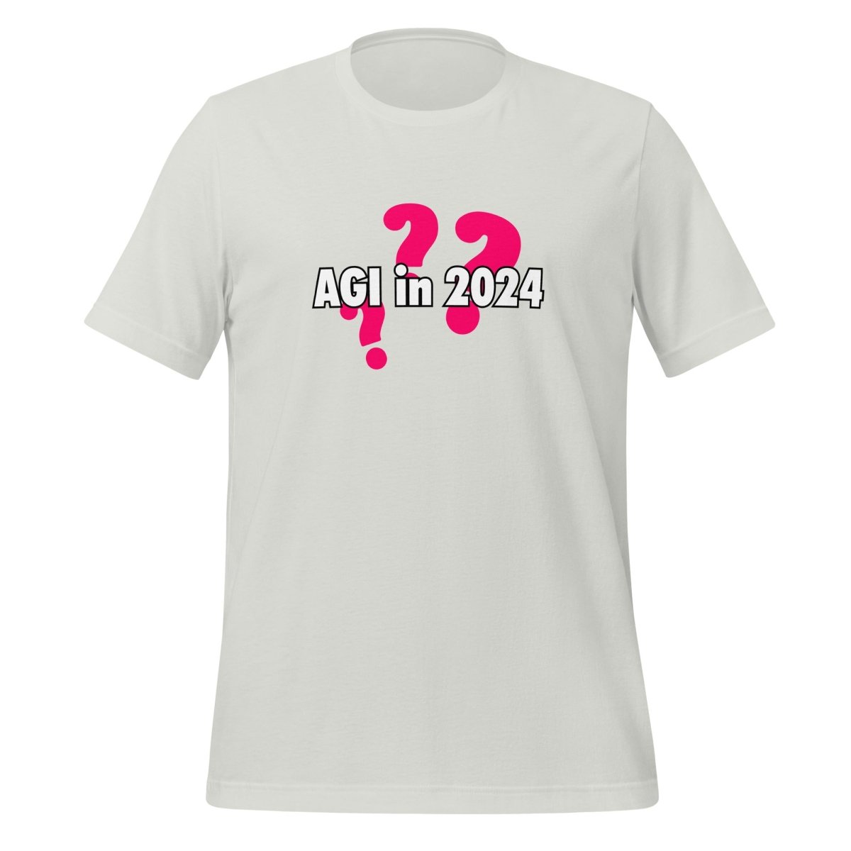 AGI in 2024??? Question T-Shirt (unisex) - Silver - AI Store