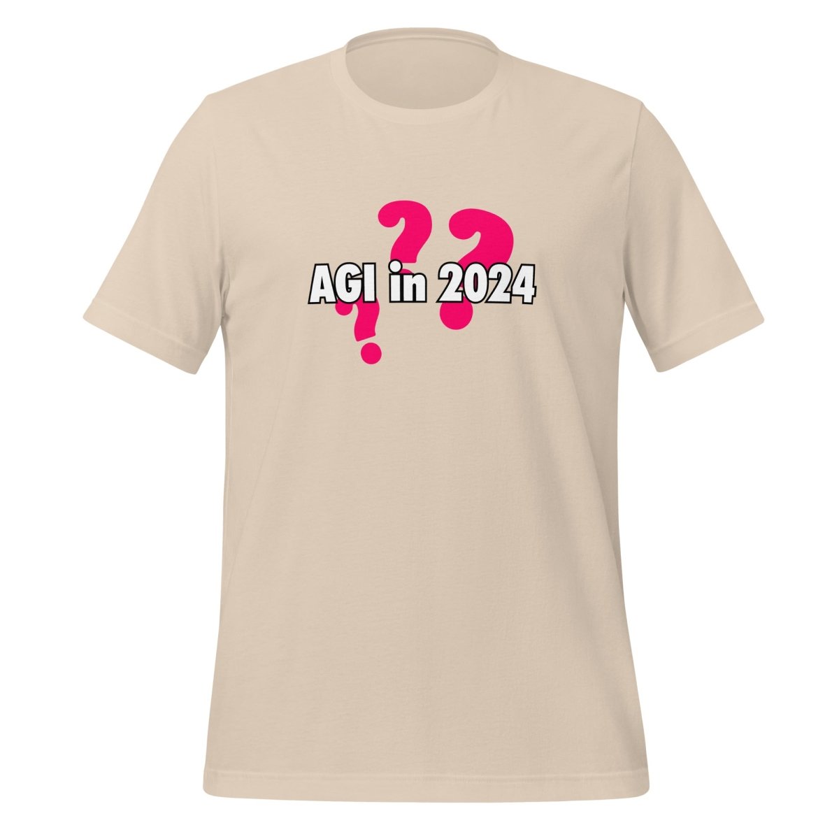 AGI in 2024??? Question T-Shirt (unisex) - Soft Cream - AI Store