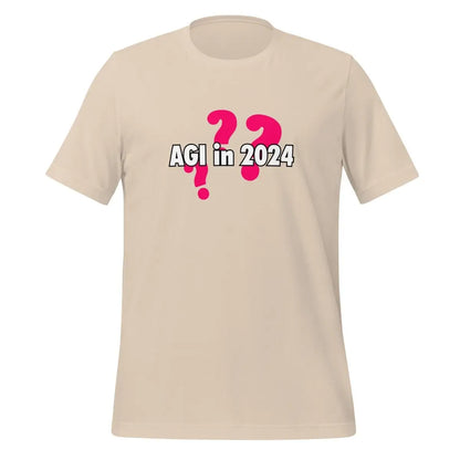 AGI in 2024??? Question T-Shirt (unisex) - Soft Cream / M