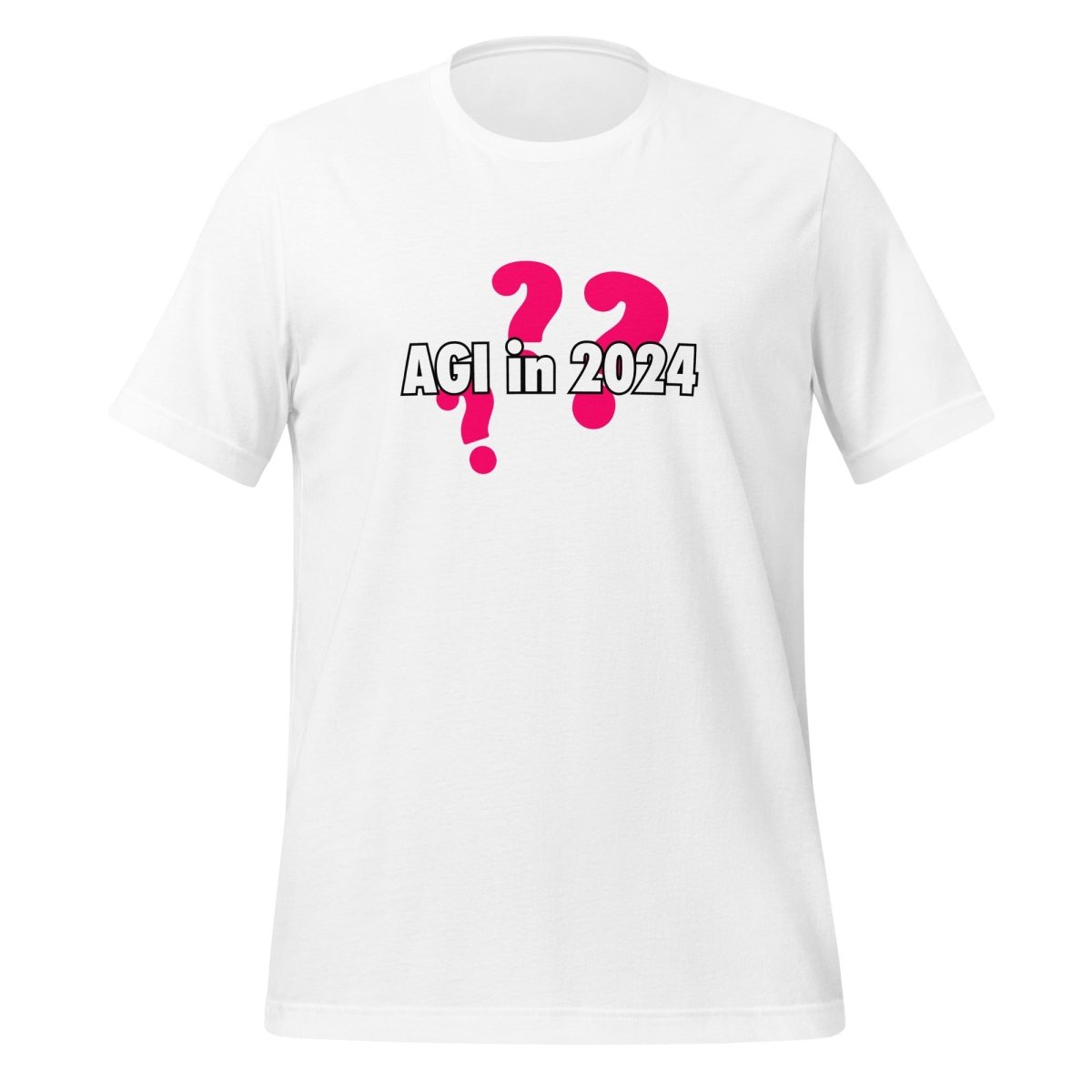 AGI in 2024??? Question T-Shirt (unisex) - White - AI Store