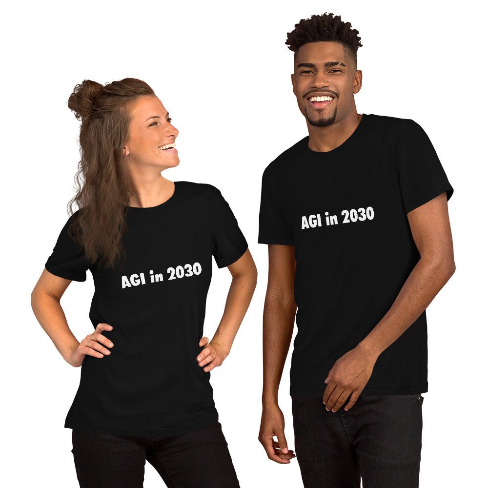 AGI in 2030 T - Shirt (unisex) - Black - AI Store