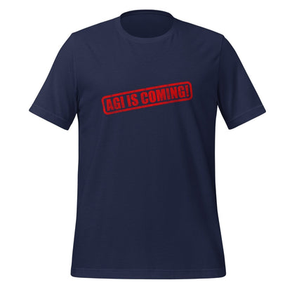 AGI IS COMING! Stamp T-Shirt (unisex) - Navy - AI Store