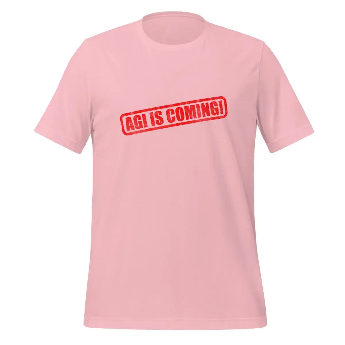 AGI IS COMING! Stamp T-Shirt (unisex) - Pink / M