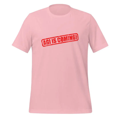 AGI IS COMING! Stamp T-Shirt (unisex) - Pink / M