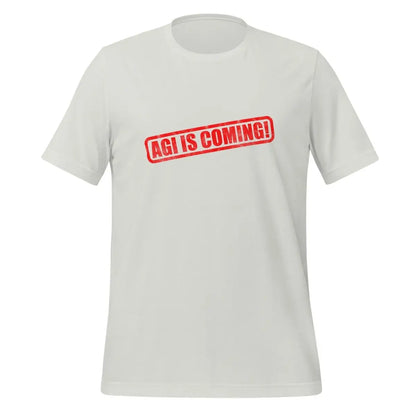 AGI IS COMING! Stamp T-Shirt (unisex) - Silver / M