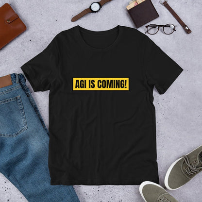 AGI IS COMING! T-Shirt (unisex) - Black - AI Store