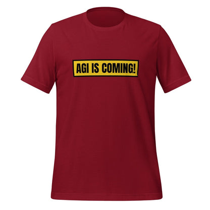 AGI IS COMING! T-Shirt (unisex) - Cardinal - AI Store