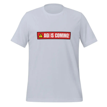 AGI IS COMING! Warning T-Shirt (unisex) - Light Blue / M