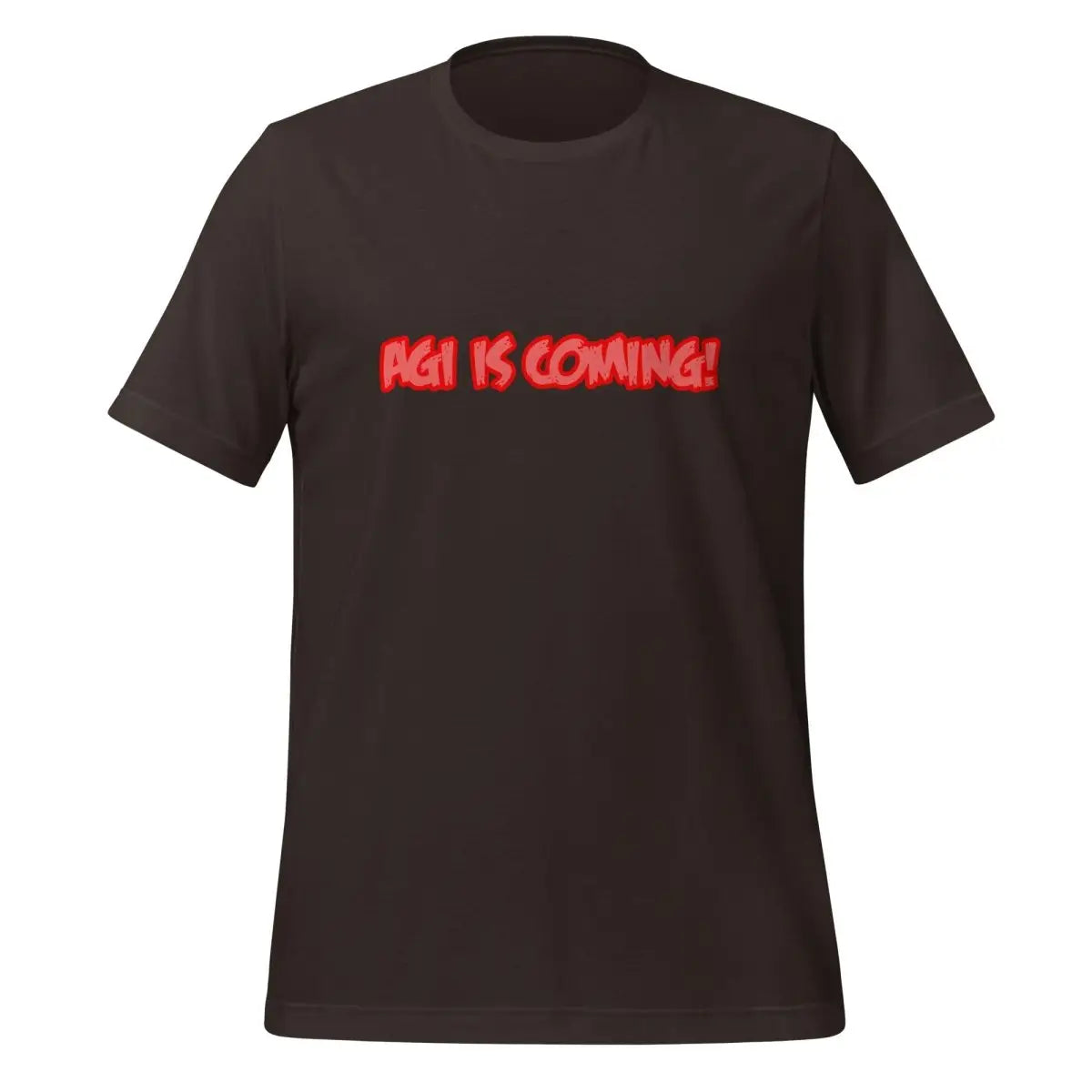 AGI IS COMMING! Horror T-Shirt (unisex) - Brown / M