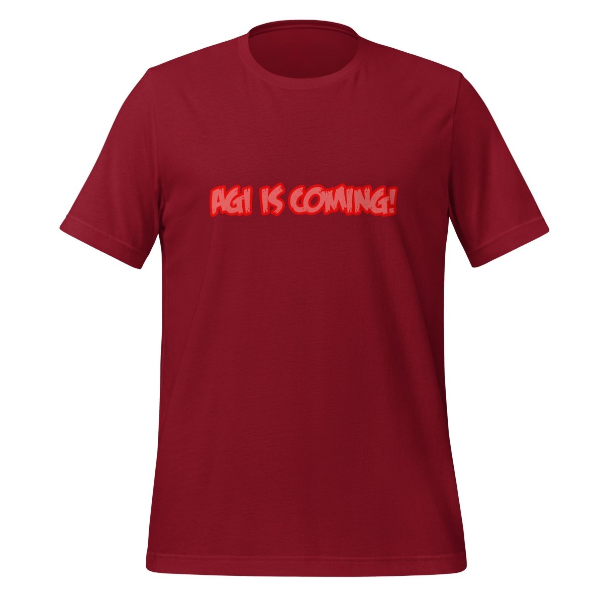 AGI IS COMMING! Horror T-Shirt (unisex) - Cardinal - AI Store