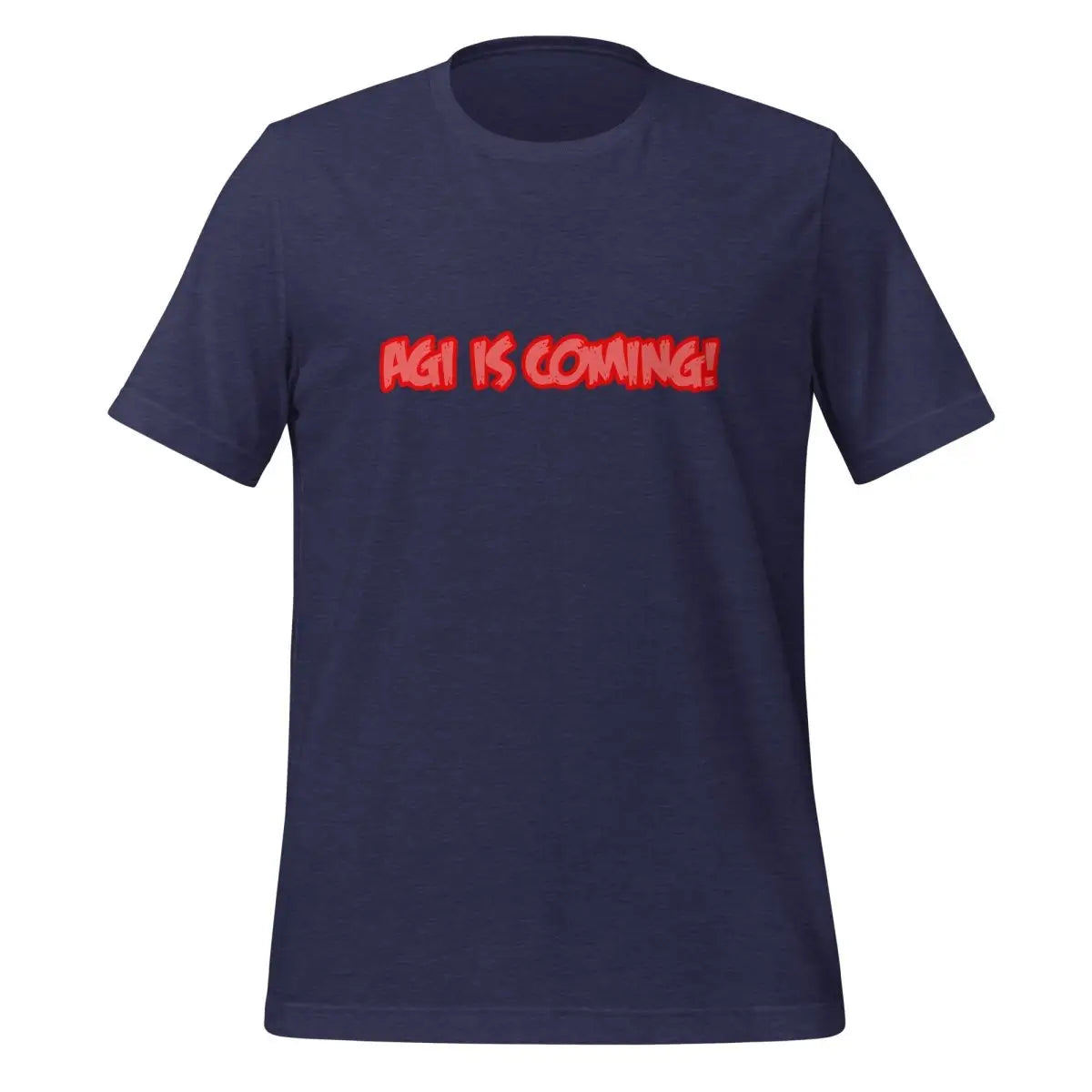 AGI IS COMMING! Horror T-Shirt (unisex) - Heather Midnight Navy / M