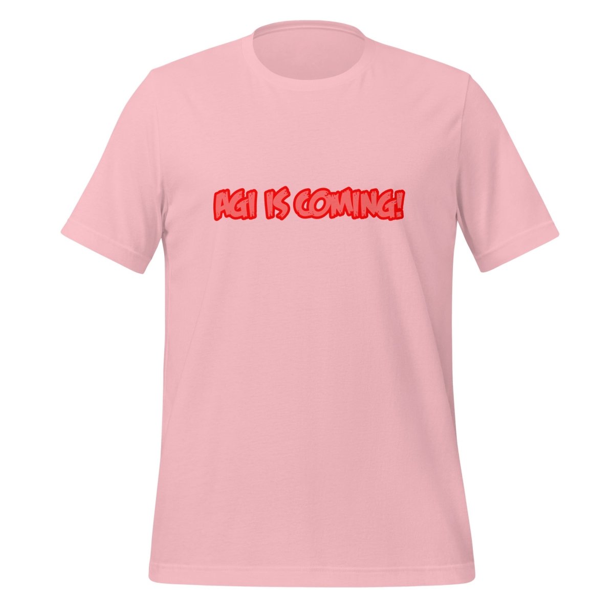 AGI IS COMMING! Horror T-Shirt (unisex) - Pink - AI Store