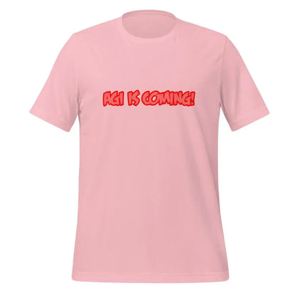 AGI IS COMMING! Horror T-Shirt (unisex) - Pink / M