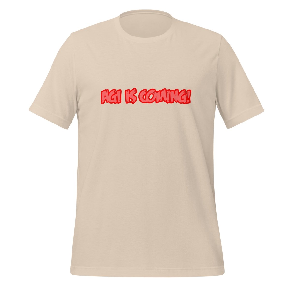 AGI IS COMMING! Horror T-Shirt (unisex) - Soft Cream - AI Store