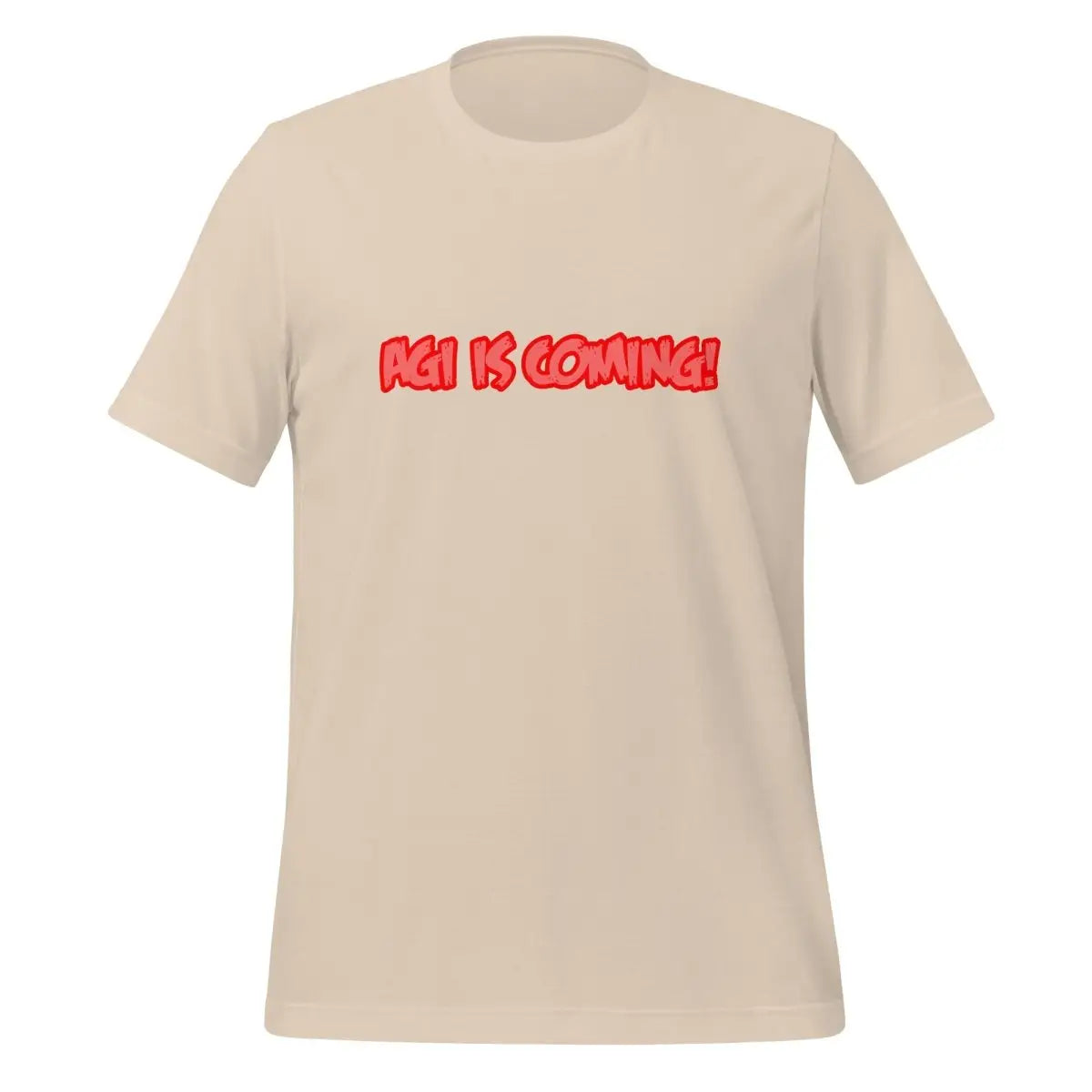 AGI IS COMMING! Horror T-Shirt (unisex) - Soft Cream / M