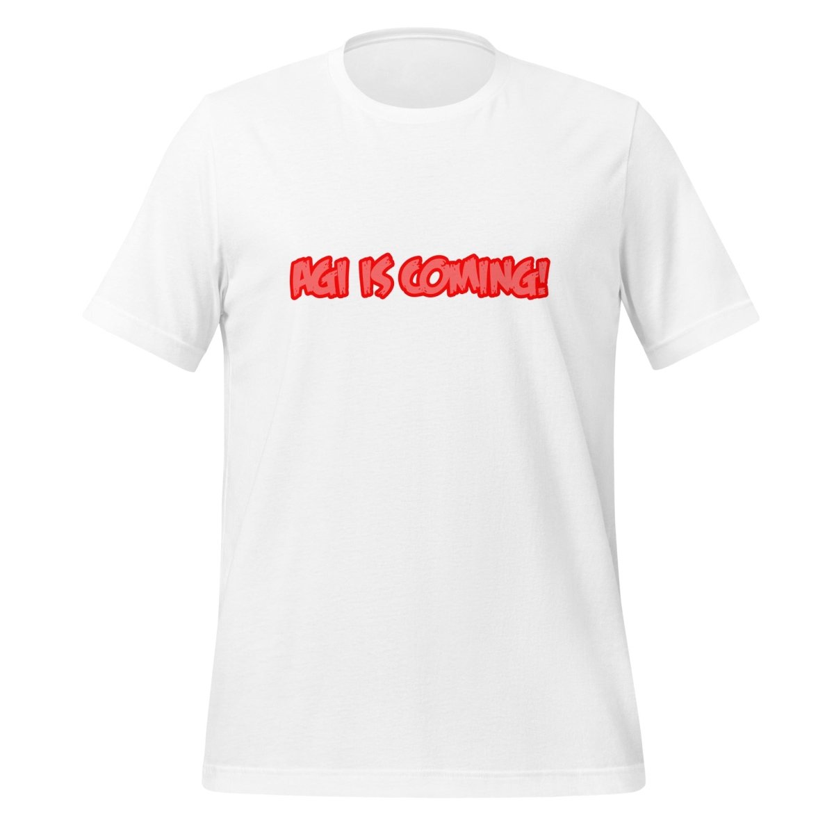 AGI IS COMMING! Horror T-Shirt (unisex) - White - AI Store