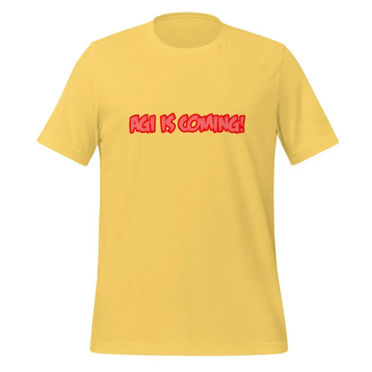 AGI IS COMMING! Horror T-Shirt (unisex) - Yellow / M