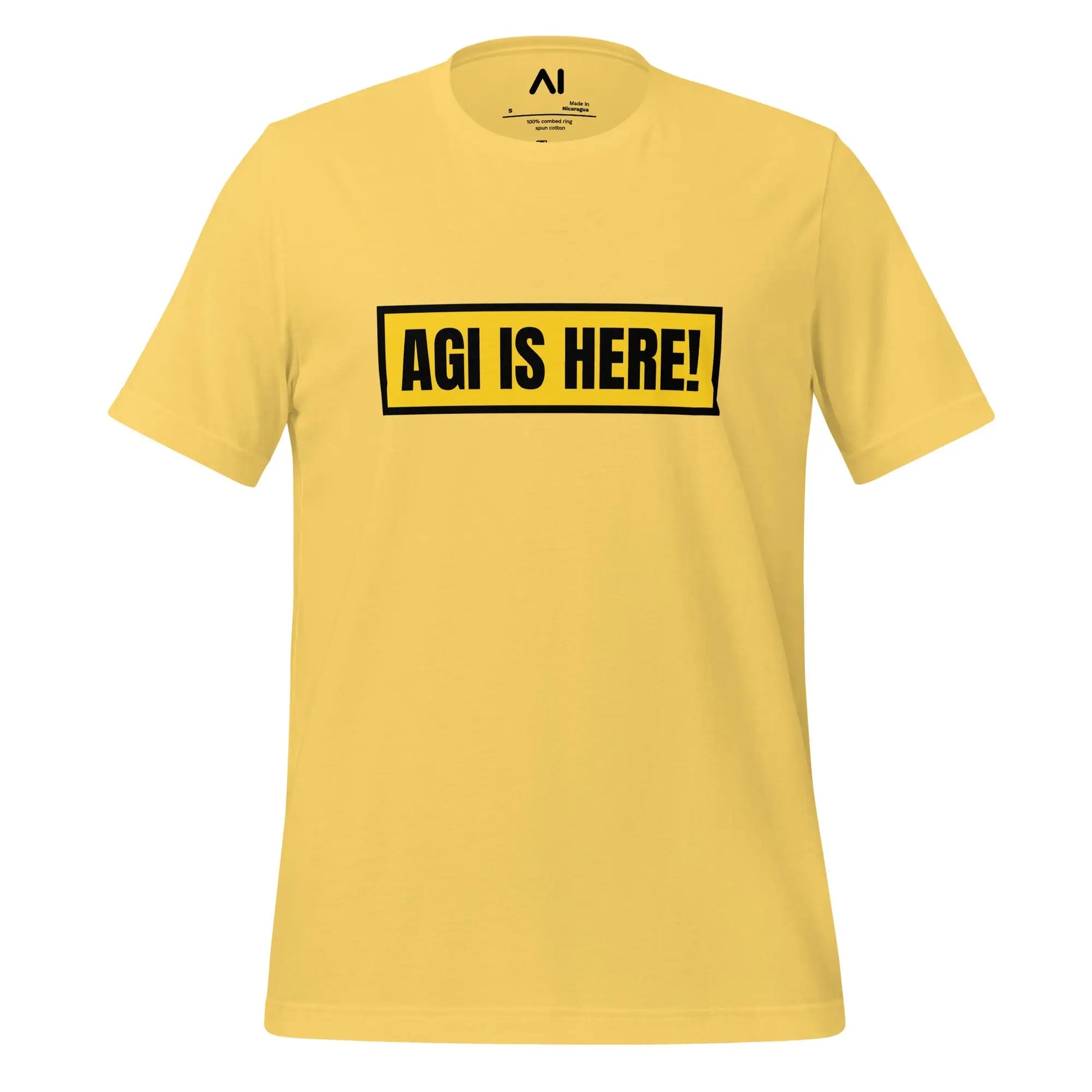 AGI IS HERE! T-Shirt (unisex) - Yellow / M