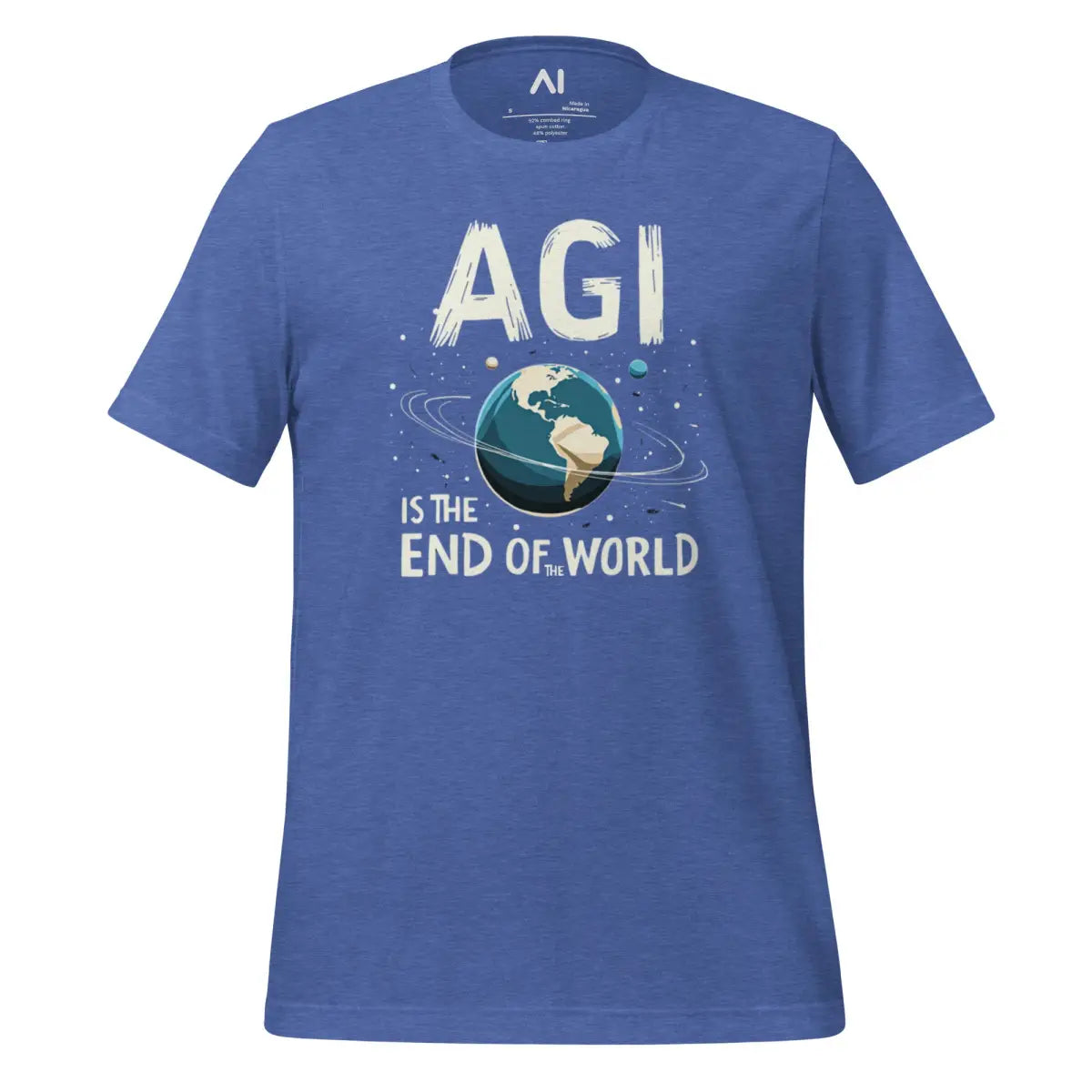 AGI is the End of the World T-Shirt (unisex) - Heather True Royal / M