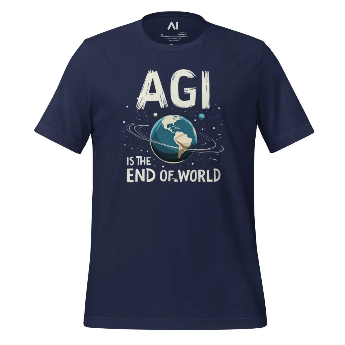 AGI is the End of the World T-Shirt (unisex) - Navy / M