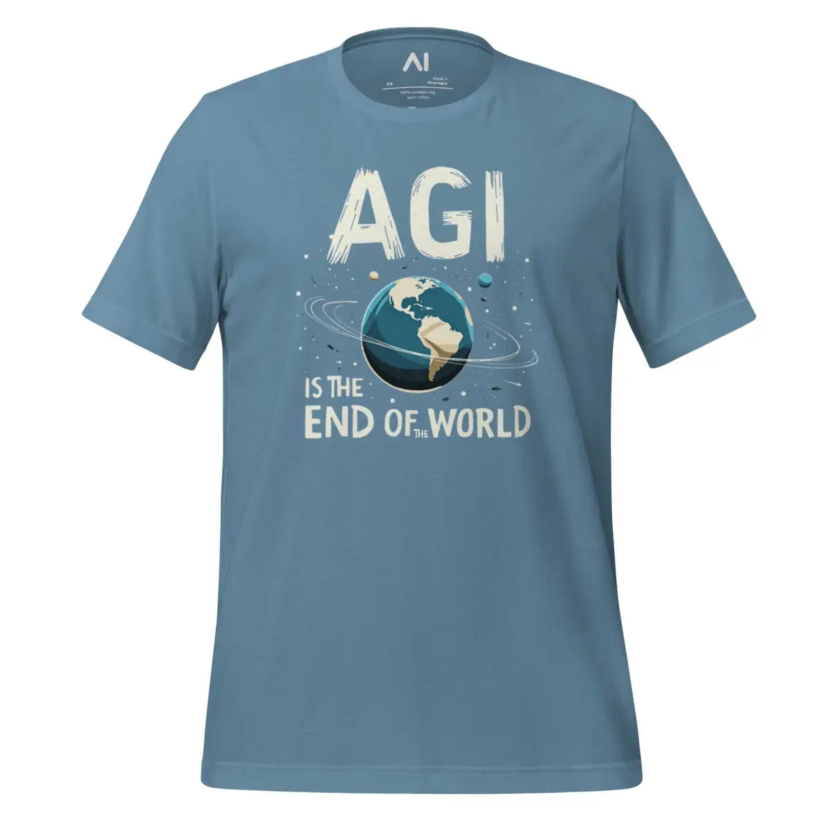 AGI is the End of the World T-Shirt (unisex) - Steel Blue / M