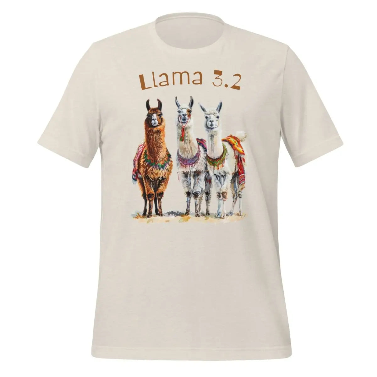 3 Llama 3.2 Llamas T-Shirt (unisex) - Heather Dust / M