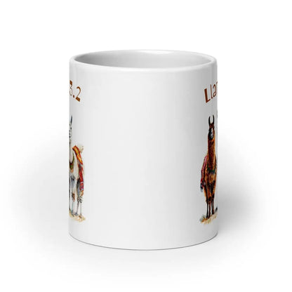 3 Llama 3.2 Llamas White Glossy Mug