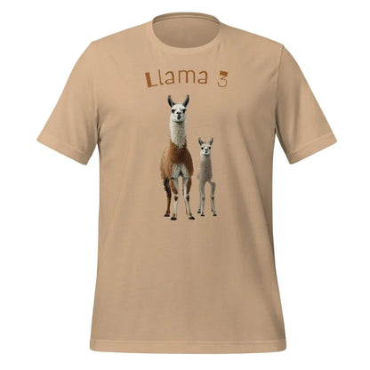 3 Llamas by Llama 3 T-Shirt (unisex) - Tan / M