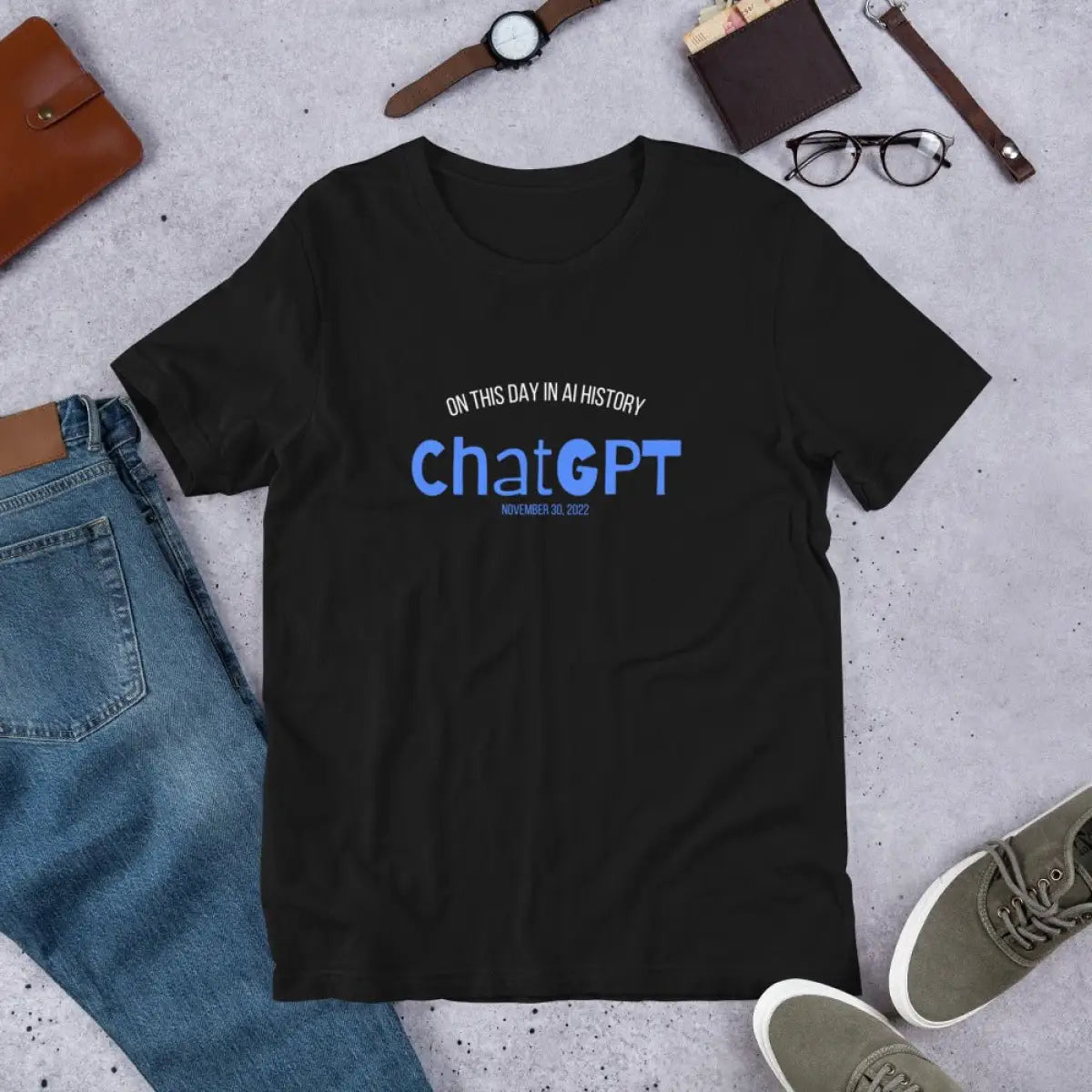 A Day in AI History - ChatGPT T-Shirt (unisex)