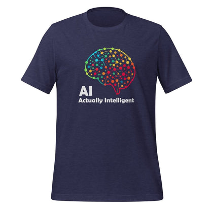 AI - Actually Intelligent T-Shirt (unisex) - Heather Midnight Navy - AI Store