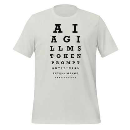 AI Eye Sight Test T-Shirt (unisex) - Silver / M