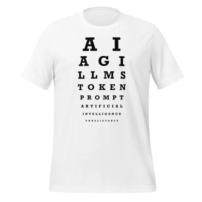 AI Eye Sight Test T-Shirt (unisex) - White / M