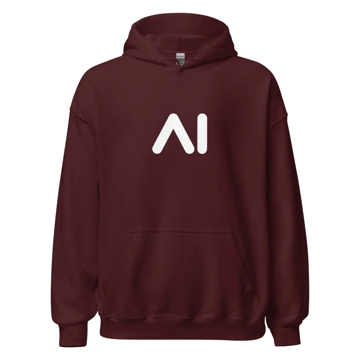 AI Logo Hoodie 2 (unisex) - Maroon / M