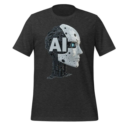 AI Robot Head T-Shirt (unisex) - Dark Grey Heather / M