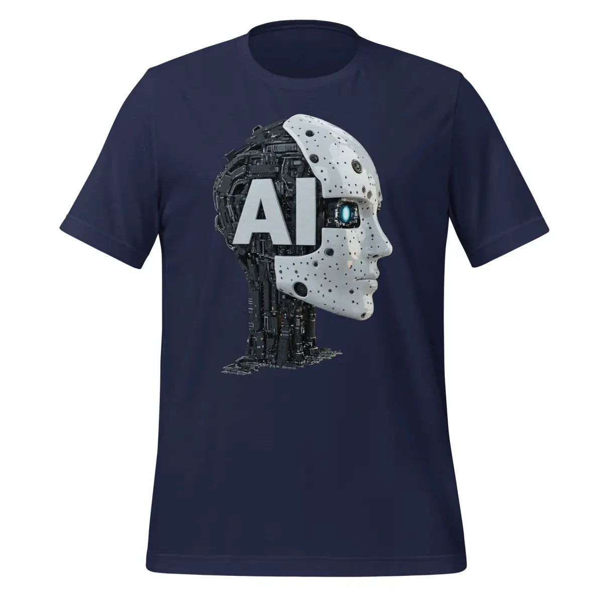 AI Robot Head T-Shirt (unisex) - Navy / M