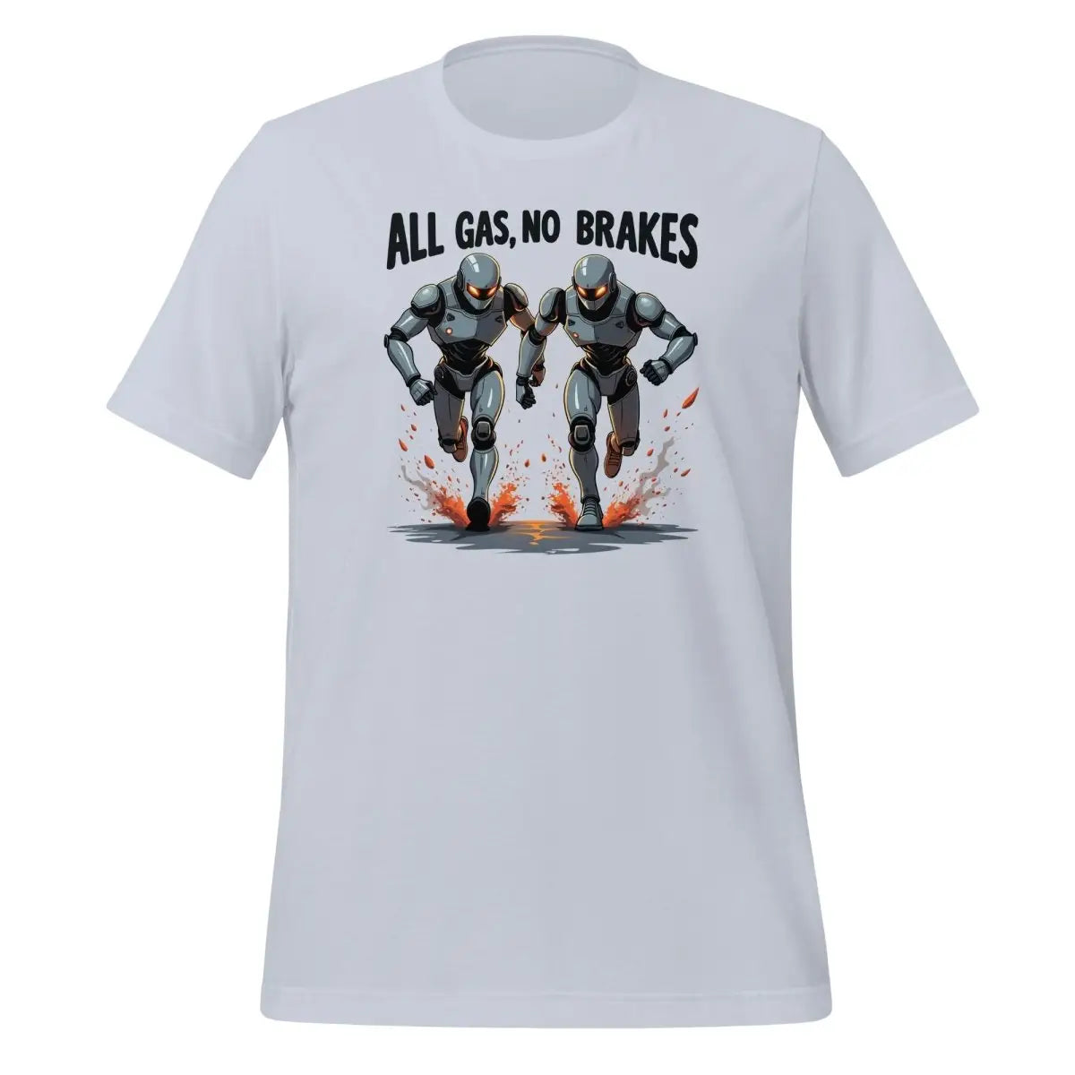 All Gas No Bakes Robots T-Shirt (unisex) - Light Blue / M