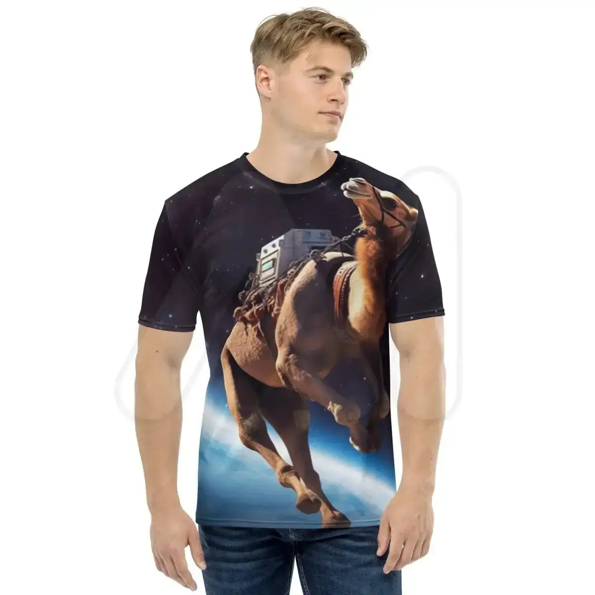 All-Over Print Camel Floating in Space T-Shirt (men)