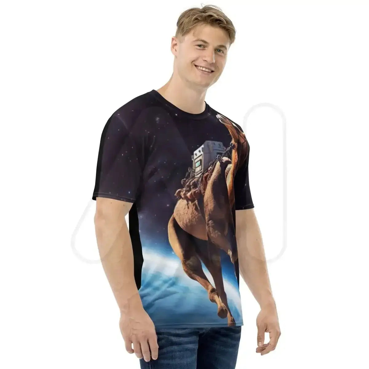 All-Over Print Camel Floating in Space T-Shirt (men)