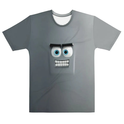 All-Over Print Cute Robot Face T-Shirt 1 (men) - M