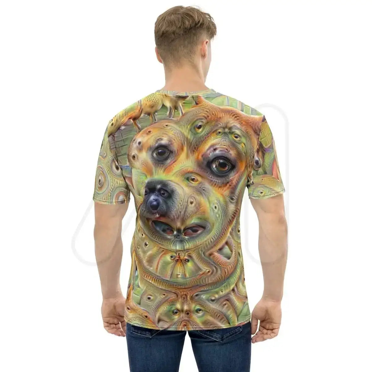 All-Over Print Deep Dream Dogs T-Shirt (men)