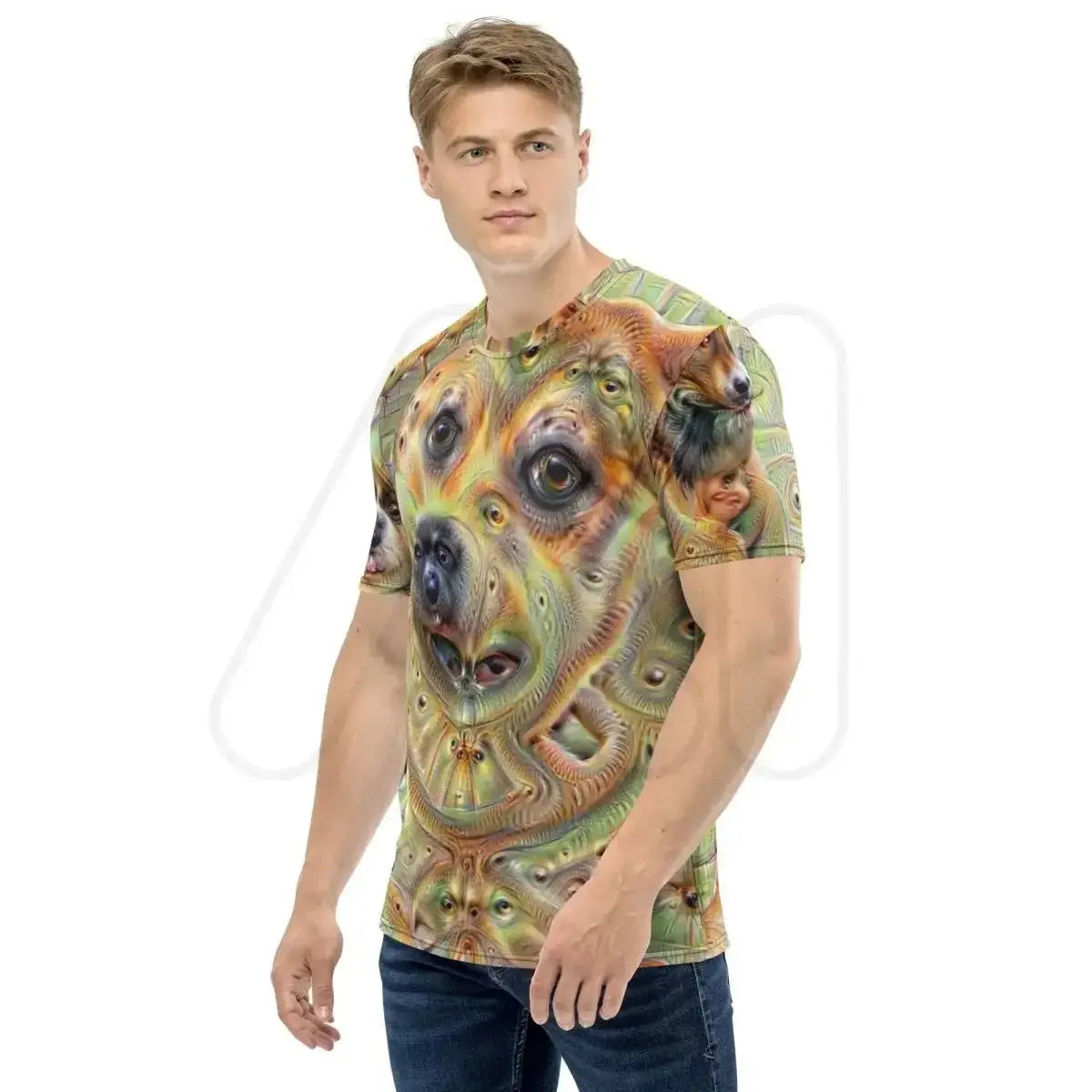 All-Over Print Deep Dream Dogs T-Shirt (men)