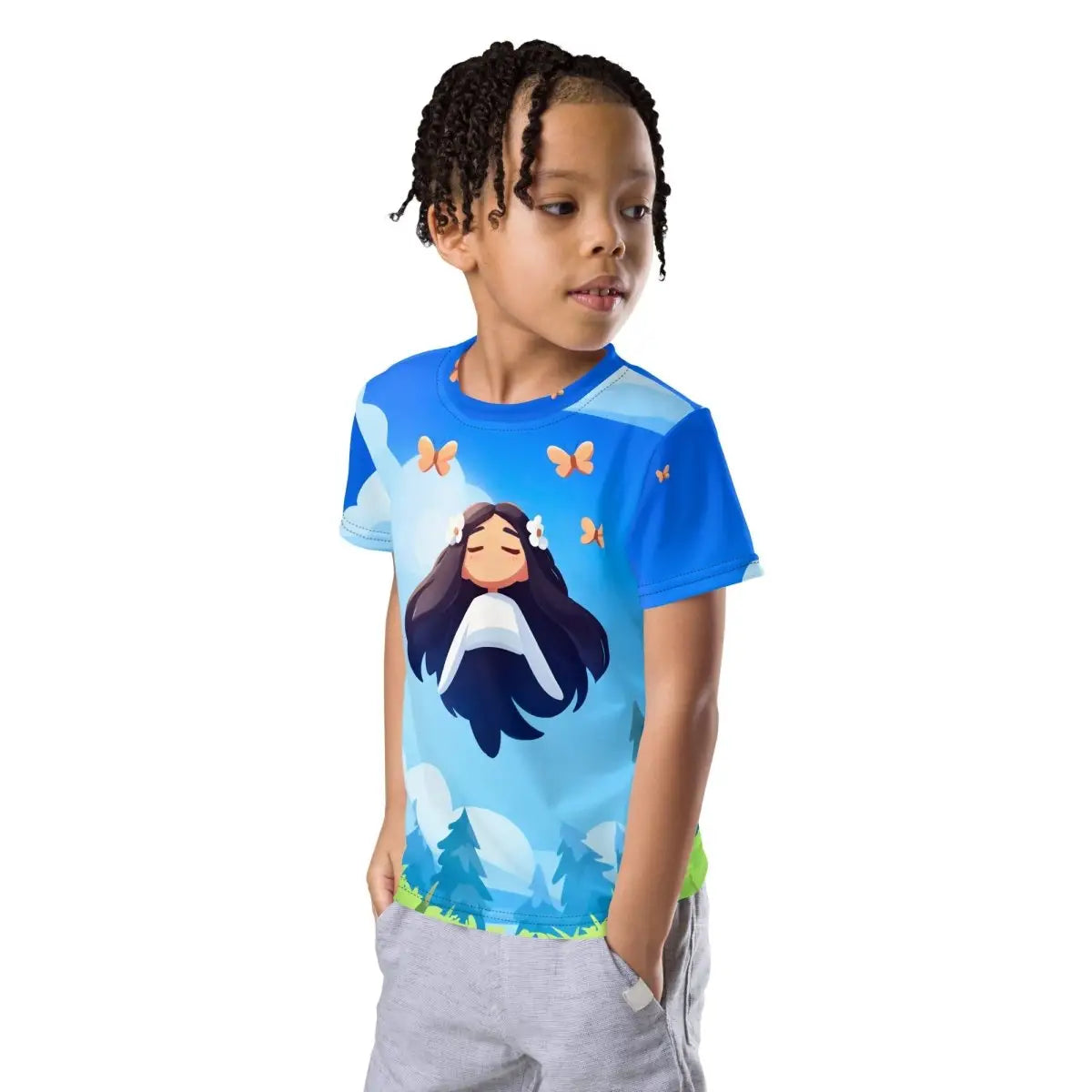 All-Over Print Floating Girl T-Shirt (children)