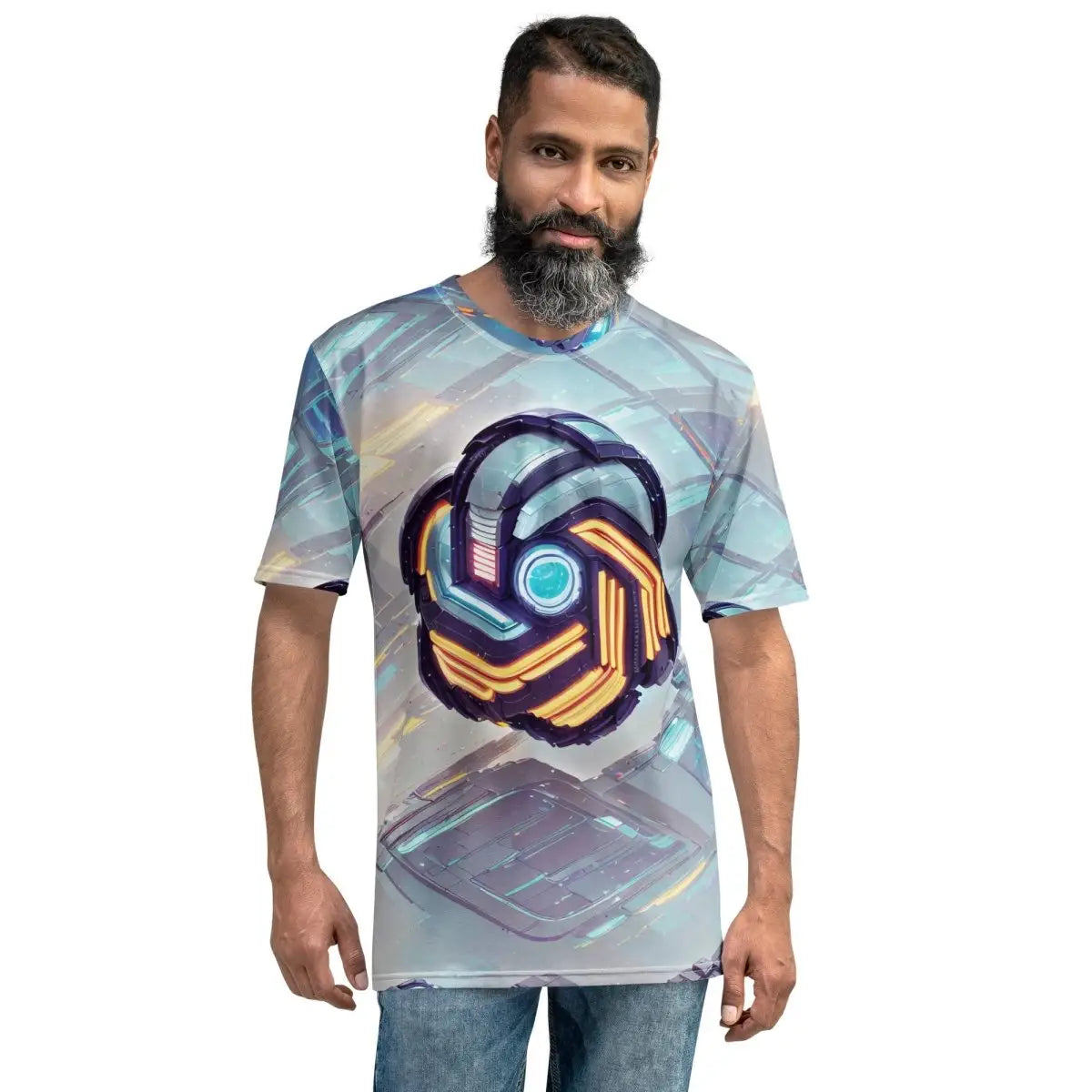 Futuristic OpenAI Logo Scene T-Shirt (men)