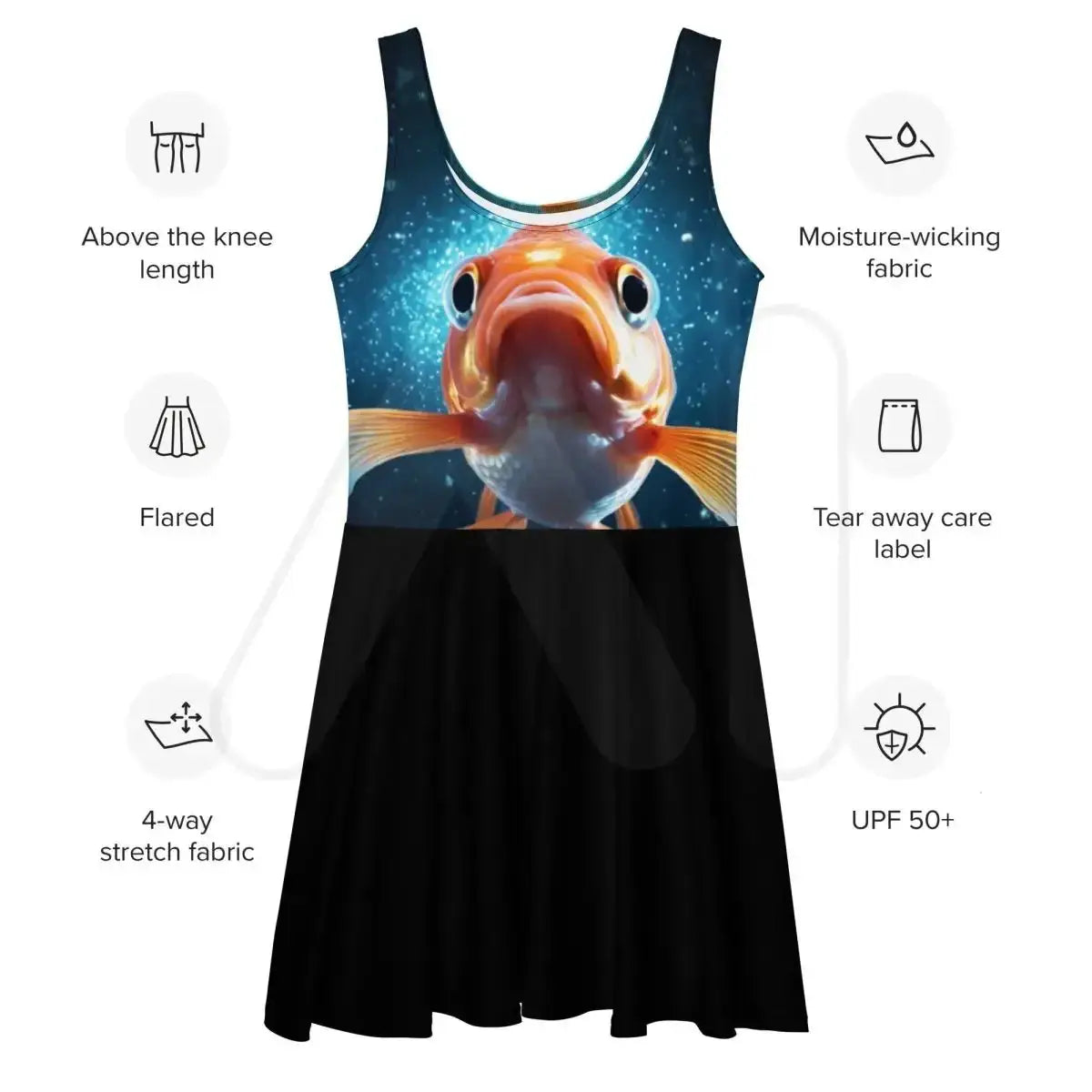 All-Over Print Goldfish Skater Dress (women)