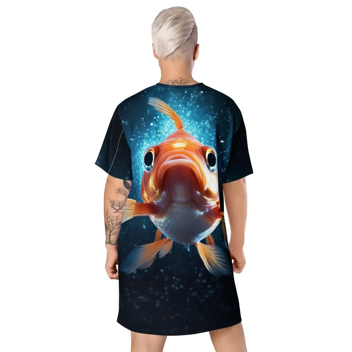 All-Over Print Goldfish T-Shirt Dress (women)