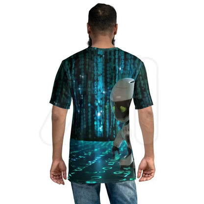 All-Over Print Hacking Robot Hero T-Shirt (men)