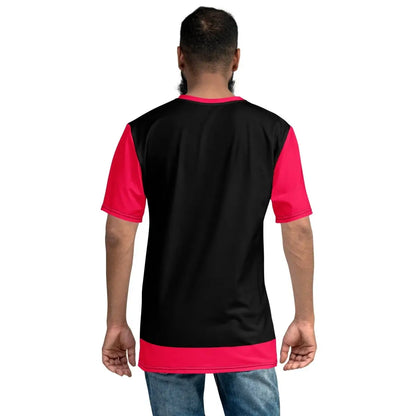 All-Over Print Hot Pink and Black Artificial Intelligence T-Shirt (men)